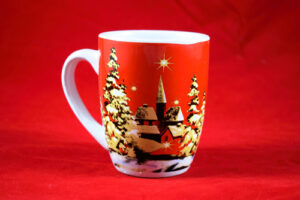 taza roja navidad